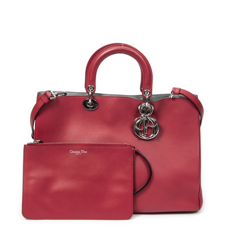 Christian Dior Crossbody Bag Large Soft Lady Dior Tote rot