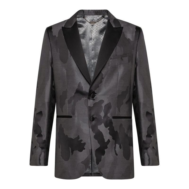 BILLIONAIRE Blazer Blazer Camouflage grau