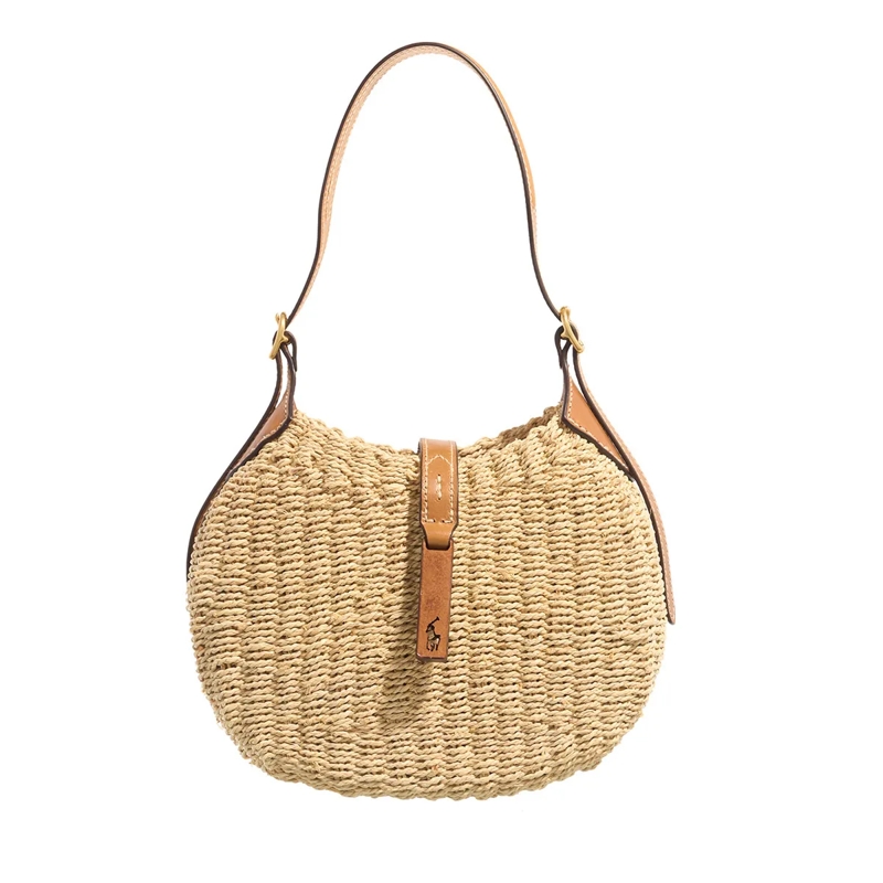 Polo Ralph Lauren Schultertasche P Id Sm Sh S-Shoulder Bag-Small Natural/Cuoio
