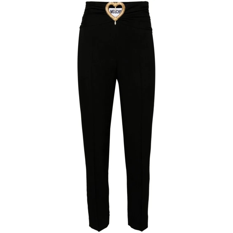 Moschino  Tailored Black Crepe Trousers Black