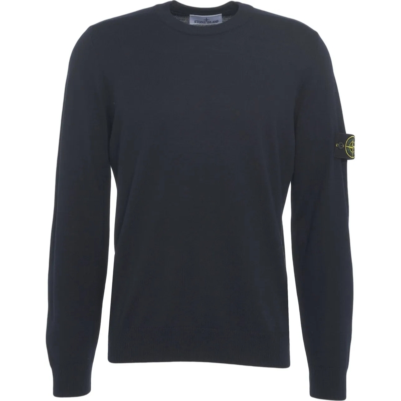 Stone Island  Sweater with logo detail blau