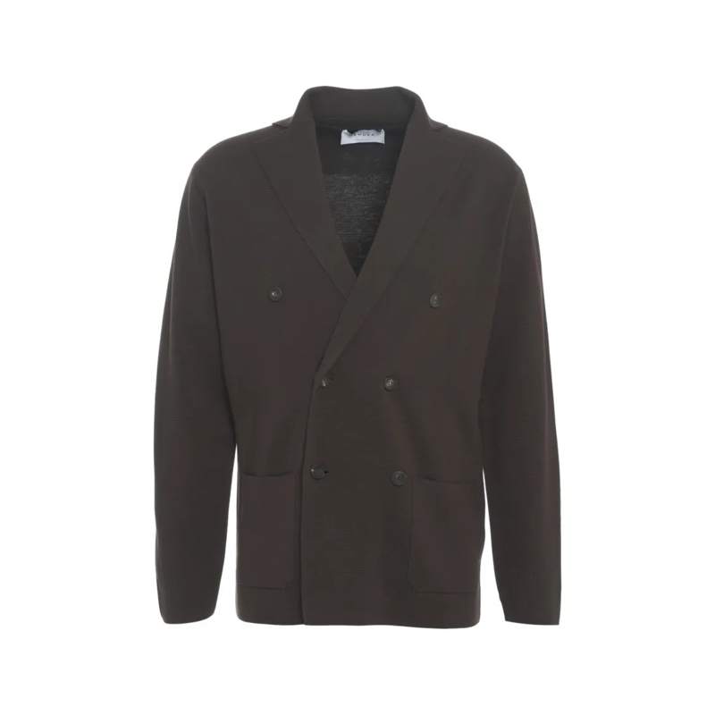 Gender Blazer Double-Breasted Blazer With Notched Collar Black