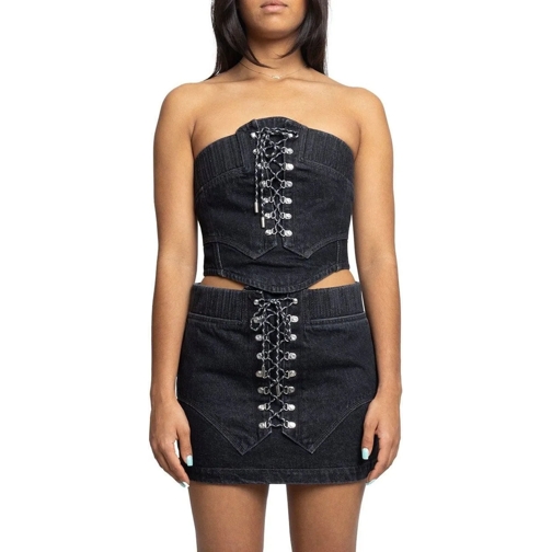 Dion Lee Blusen HIKER BOOT DENIM CORSET BLACK schwarz