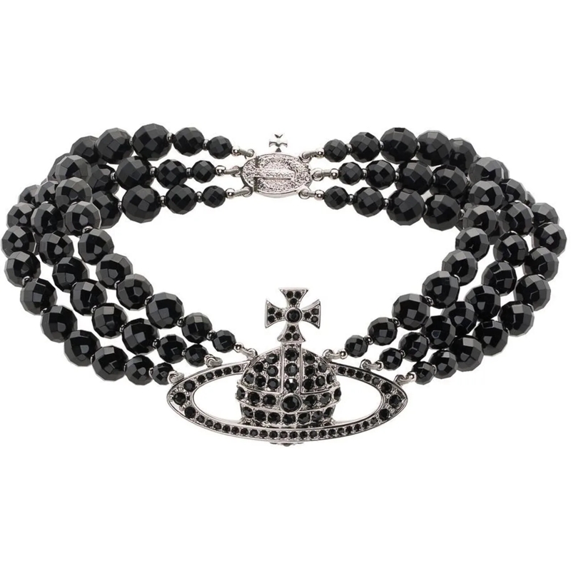 Vivienne Westwood Collier moyen Bijoux Platinumrutheniumblack schwarz