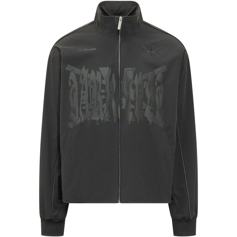 44 Label Group Weste Giacca con Zip e Collo Alto dunkelgrau