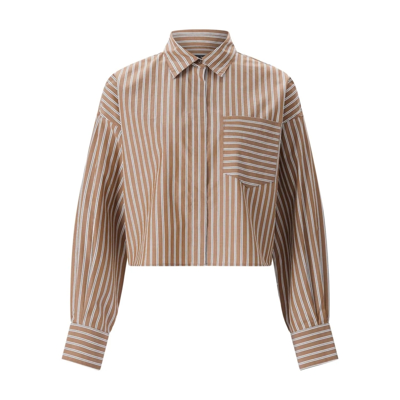 Rag & Bone Chemisier Cropped Hemdbluse Marin braun