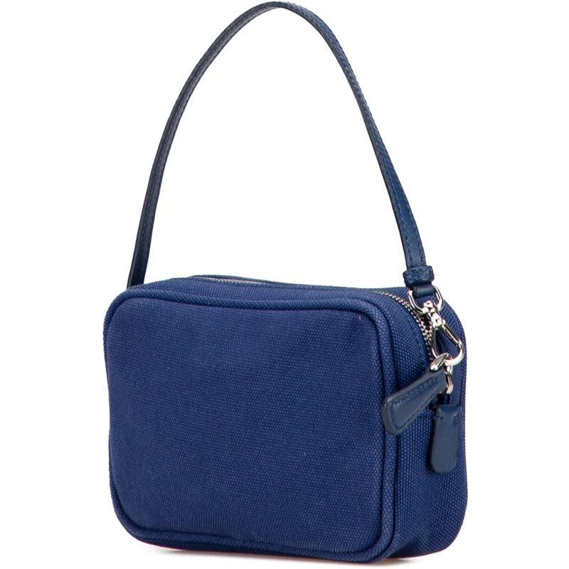 Prada Necessaire Canvas Canapa Pouch blau