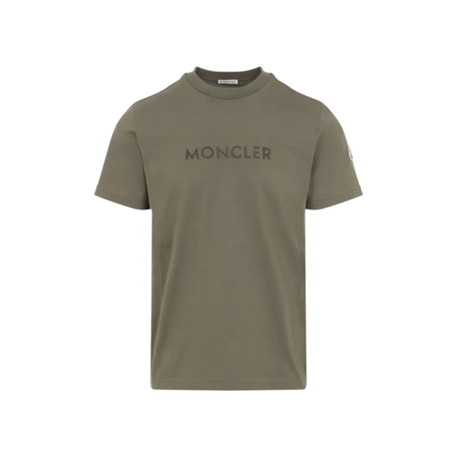 Moncler Ss Medium Green Cotton T-Shirt Green T-shirts