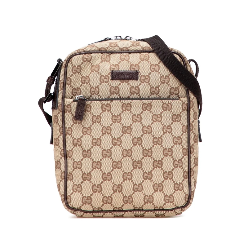 Gucci Schultertasche GG Canvas Crossbody braun