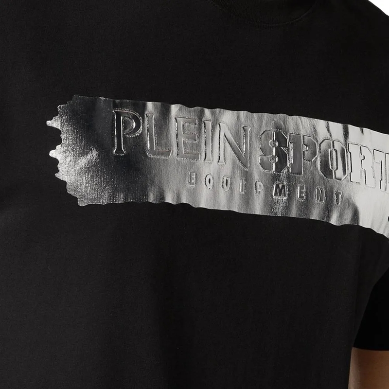 Plein Sport T-Shirt T-Shirt Rundhalsausschnitt Silver Brush schwarz(Image 4)