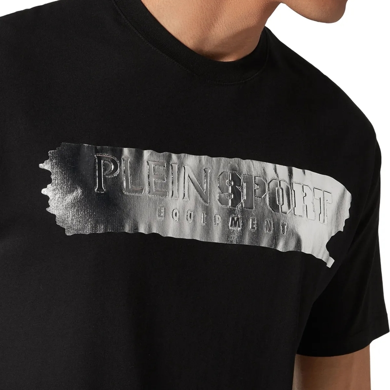 Plein Sport T-Shirt T-Shirt Rundhalsausschnitt Silver Brush schwarz(Image 5)
