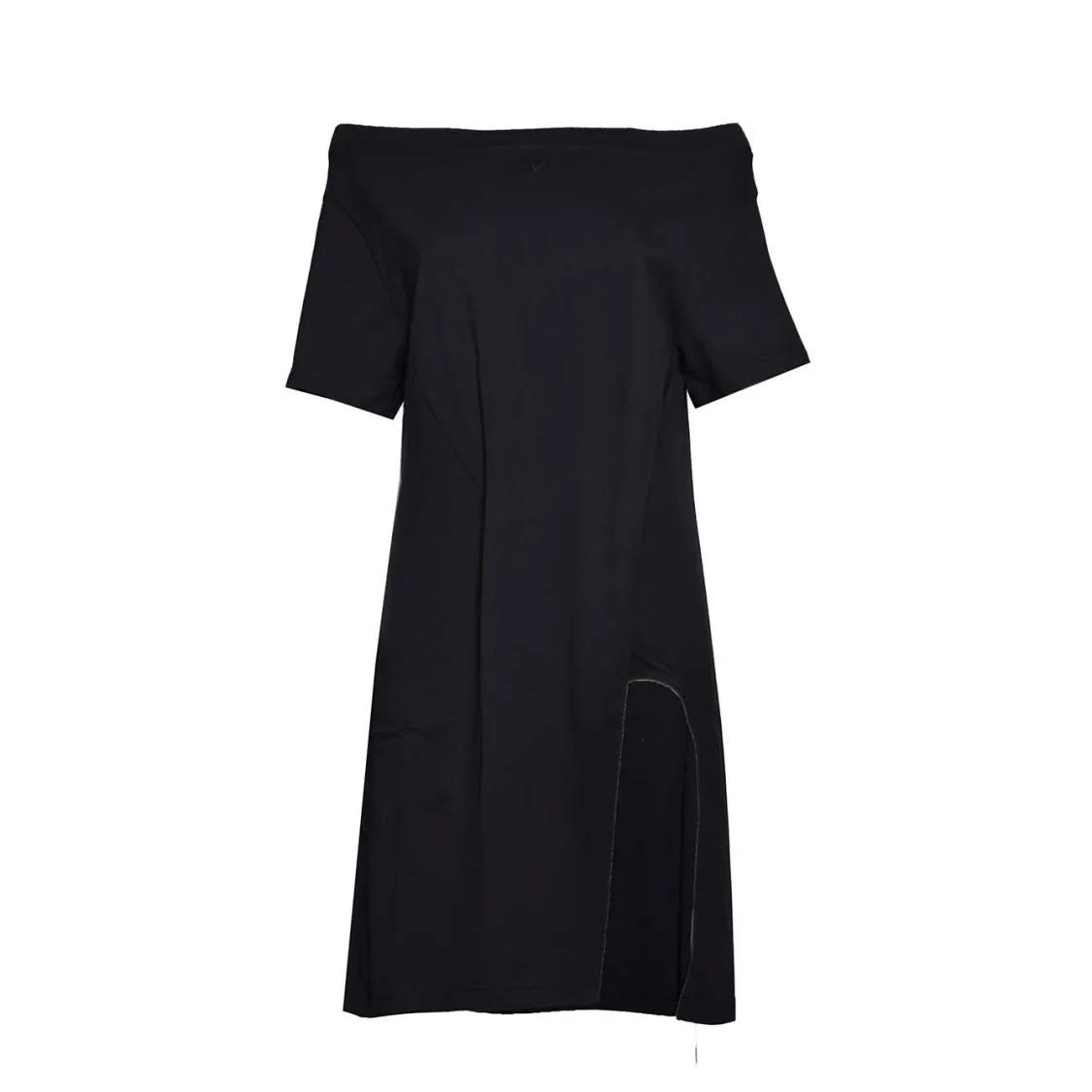 Thumbnail - Courrèges - Black Cotton T-Shirt Dress - Größe S - schwarz