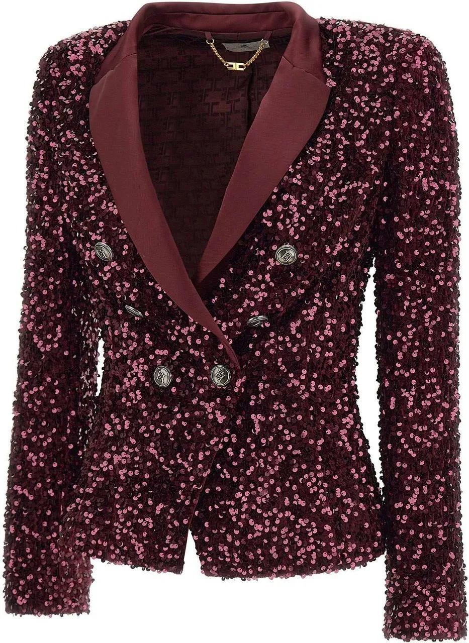 Thumbnail - Elisabetta Franchi - Jackets Bordeaux Red - Größe 40 - rot
