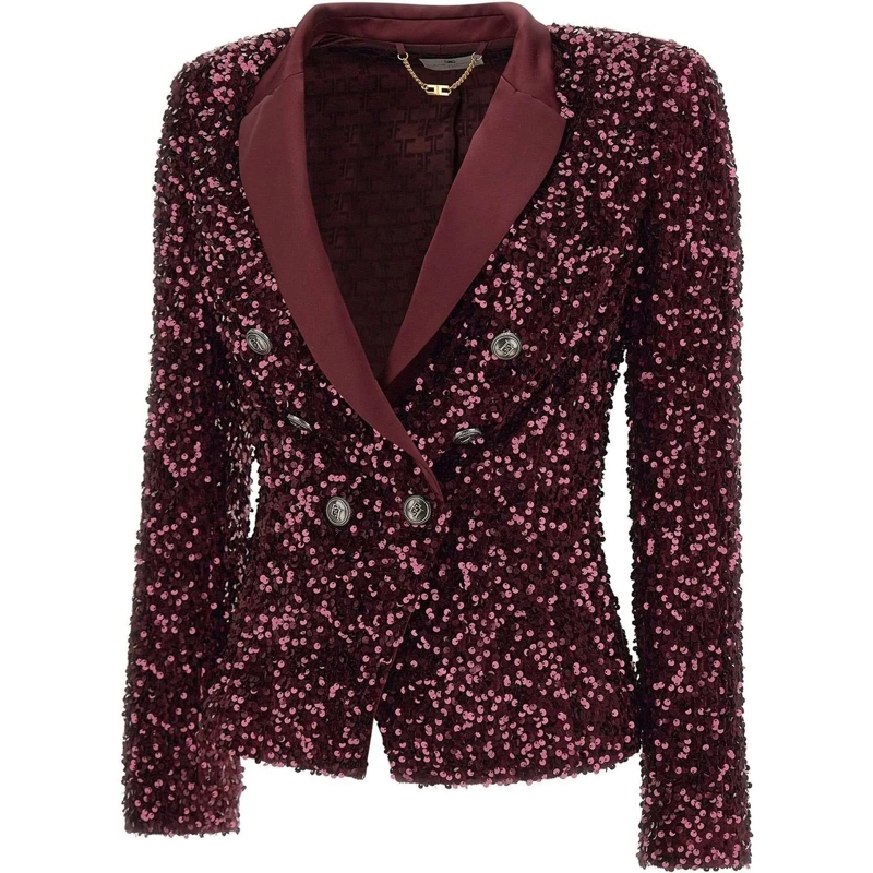 Elisabetta Franchi Übergangsjacke Jackets Bordeaux rot