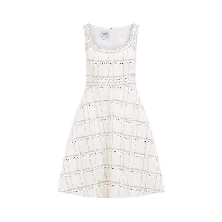 Giambattista Valli - Buckle Ivory Gold Polyamide Midi Dress - Größe 40 -