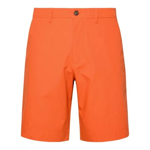 Maison Kitsune 'Board' Orange Cotton Bermuda Shorts Orange 