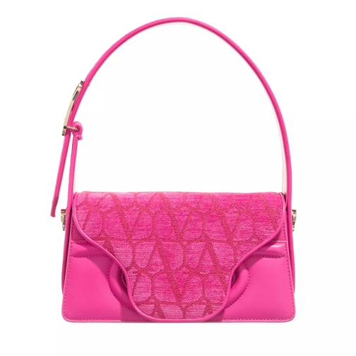 Valentino Garavani La Petite Deuxieme Shoulder Bag Toile Iconographe Pink PP Satchel