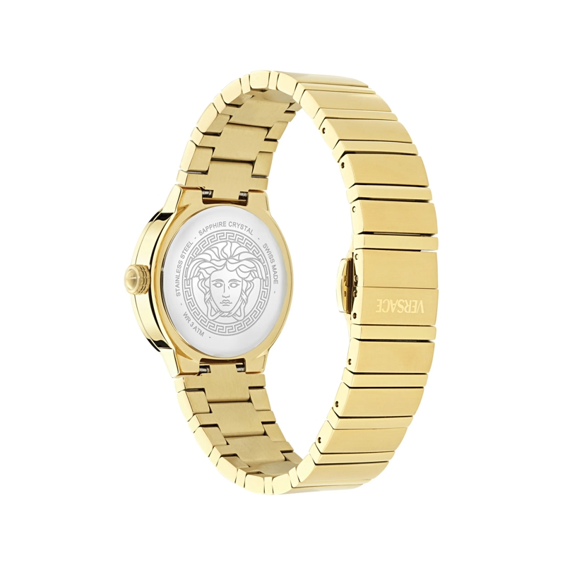 Versace Quarzuhr Quarz-Analoguhr Greca Logo Pearl gold(Image 3)