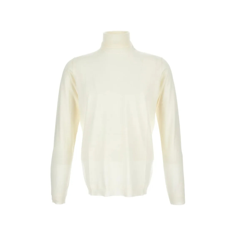 GOES BOTANICAL Trui Extra-Fine Wool Turtle Neck Sweater White