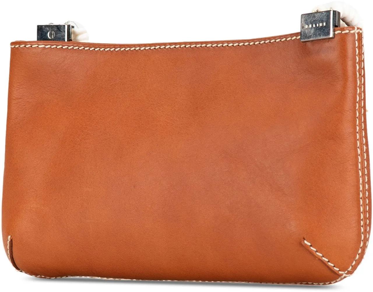 Celine Hobo bags 20th Calfskin Shell Strap Shoulder Bag in bruin