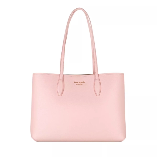 Kate Spade New York All Day Crossgrain Leather Large Tote Chalk Pink Shoppingväska