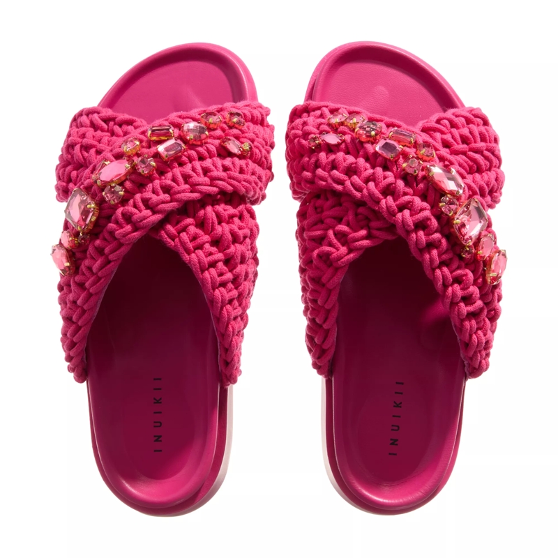 INUIKII Slides Woven Stones Fuchsia(Image 5)
