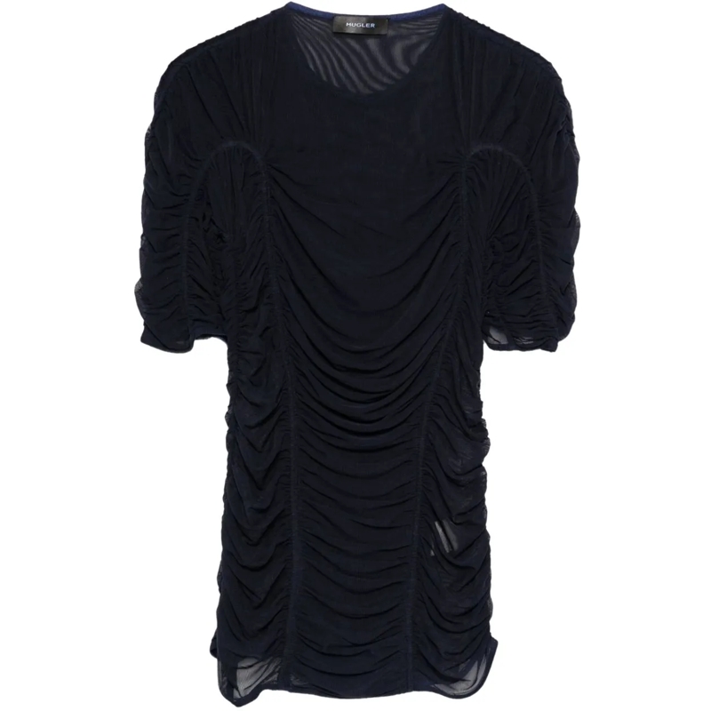 Mugler T-shirt Top Ink schwarz