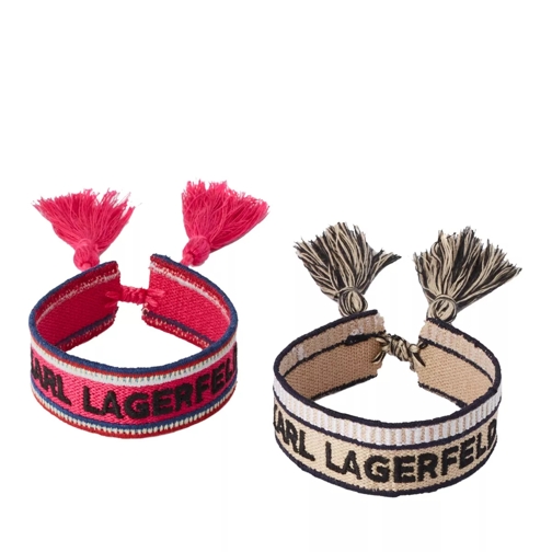 Karl Lagerfeld K/Woven Bracelet Combi Pink Beige Armband