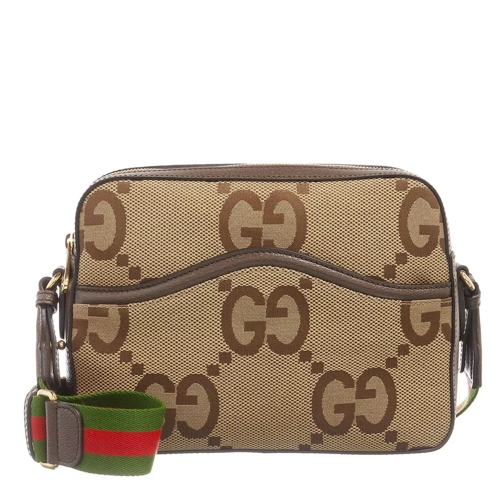Gucci Jumbo GG Messenger Bag Camel Ebony Messenger Bag