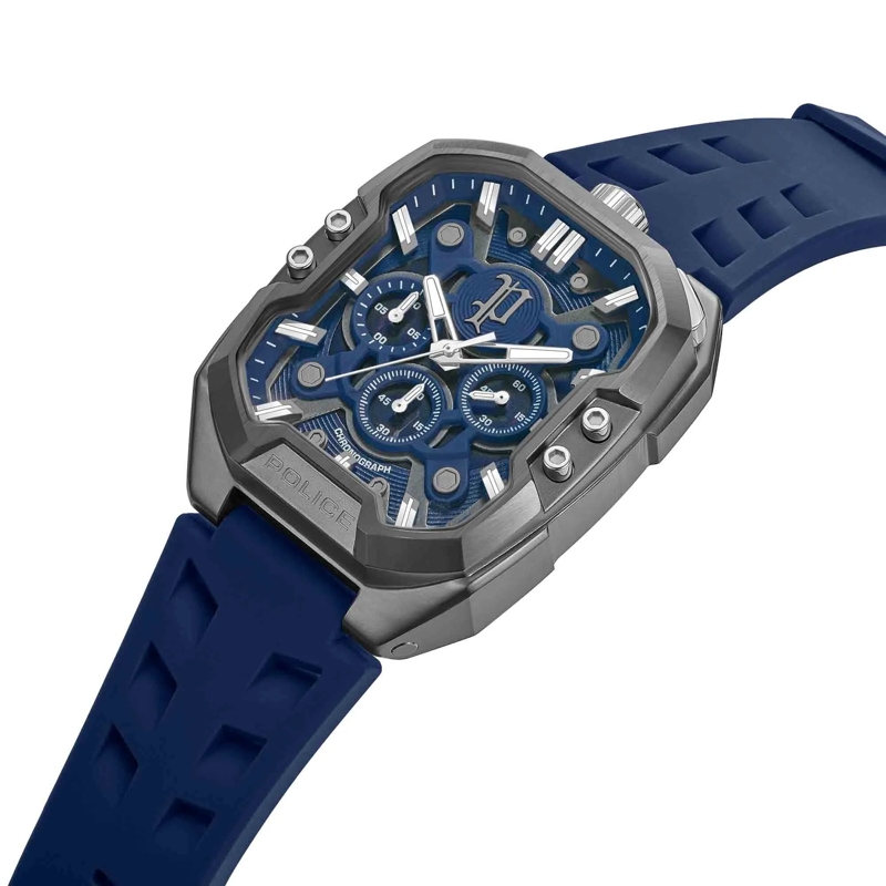 Police Automatikuhr Quarzuhr Bullhead blau(Image 2)