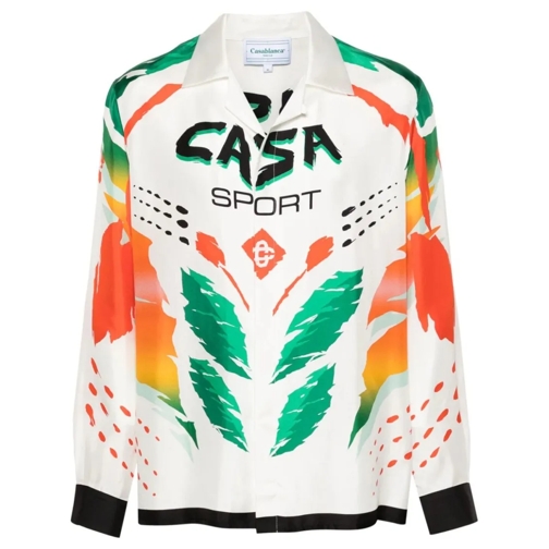 Casablanca Shirts Casa Moto Silk Shirt White