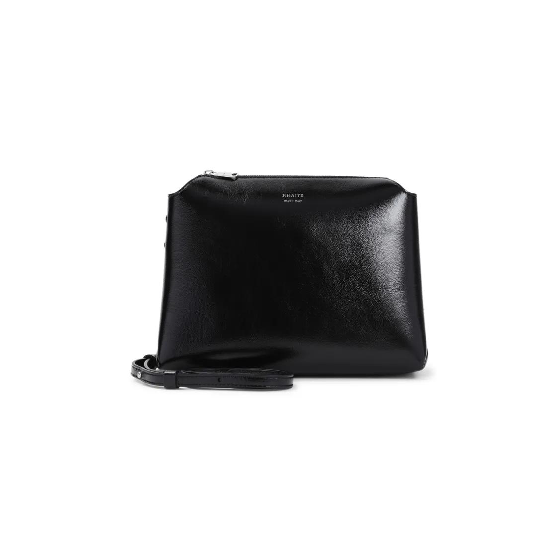 Khaite Shopper - Black Leather Lina Medium Crossbody Bag - Gr. unisize - in Schwarz - für Damen