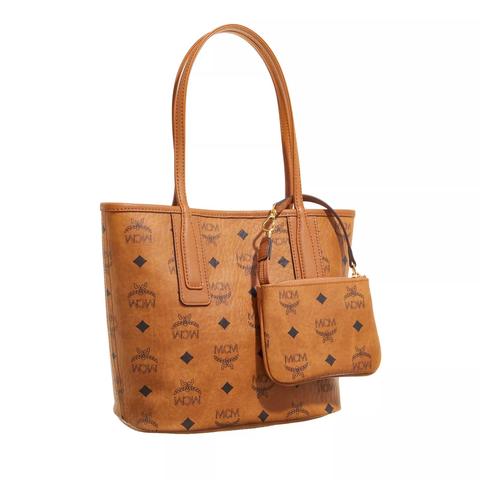 MCM Liz Visetos Shopper Mini Cognac Boodschappentas