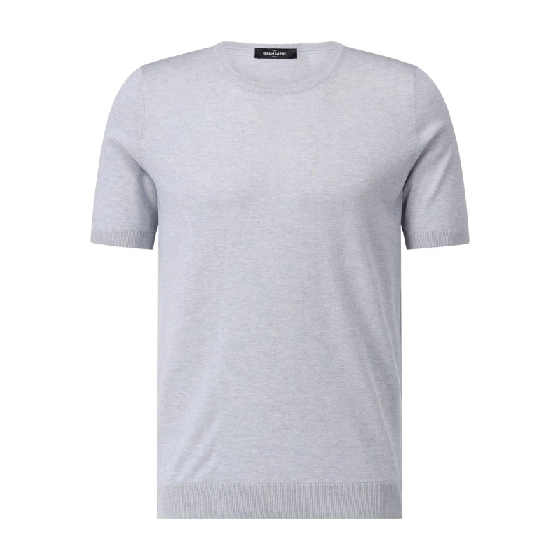 Gran Sasso T-Shirt T-Shirt aus Seide grau