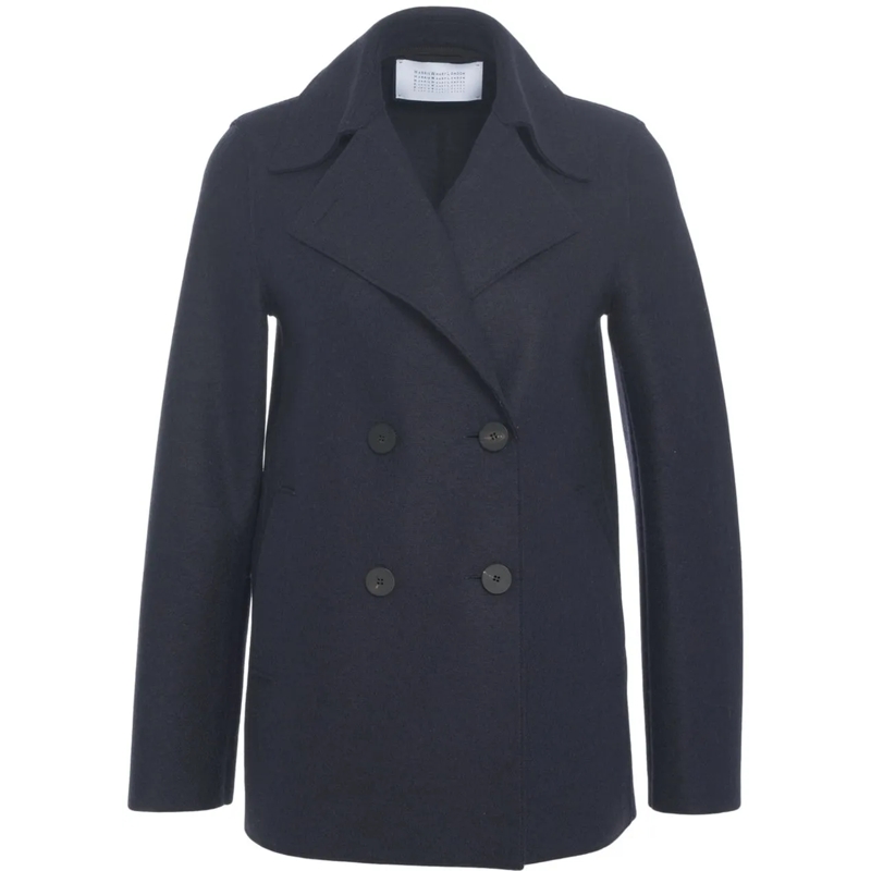 Harris Wharf Übergangsjacke Virgin Wool Peacoat blau