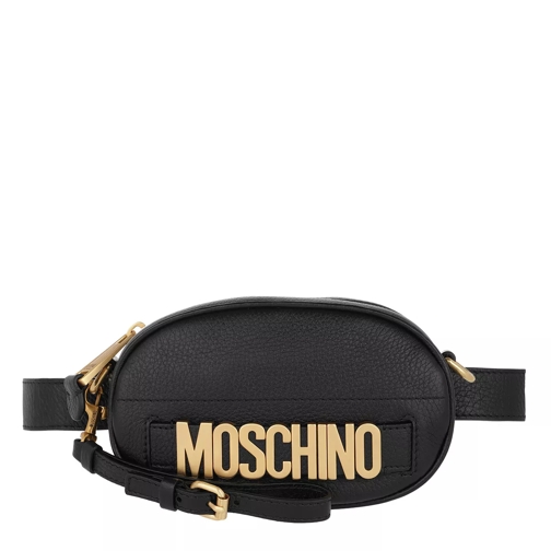 Moschino Logo Belt Bag Metal Hand Strap Rose Midjeväskor