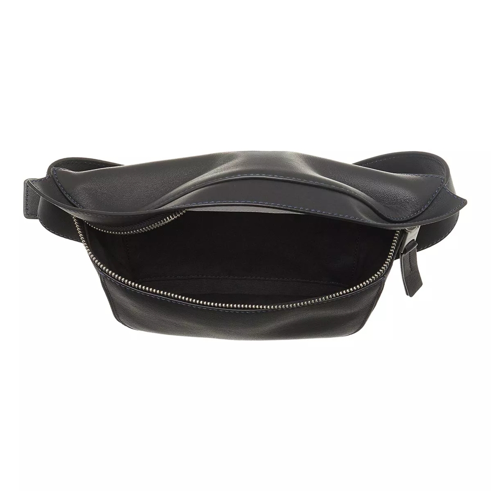 Black leather best sale waist bag