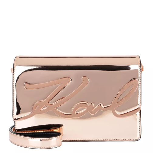 Karl Lagerfeld K/Signature Gloss Shoulderbag Rose Gold Borsetta a tracolla