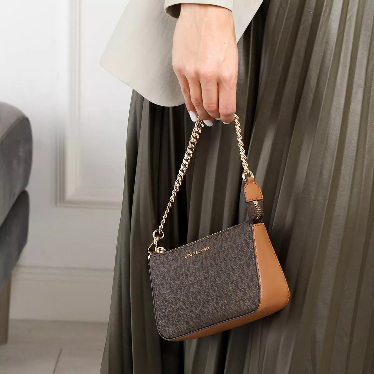 Michael Kors Md Chain Pouchette Brown Pochette