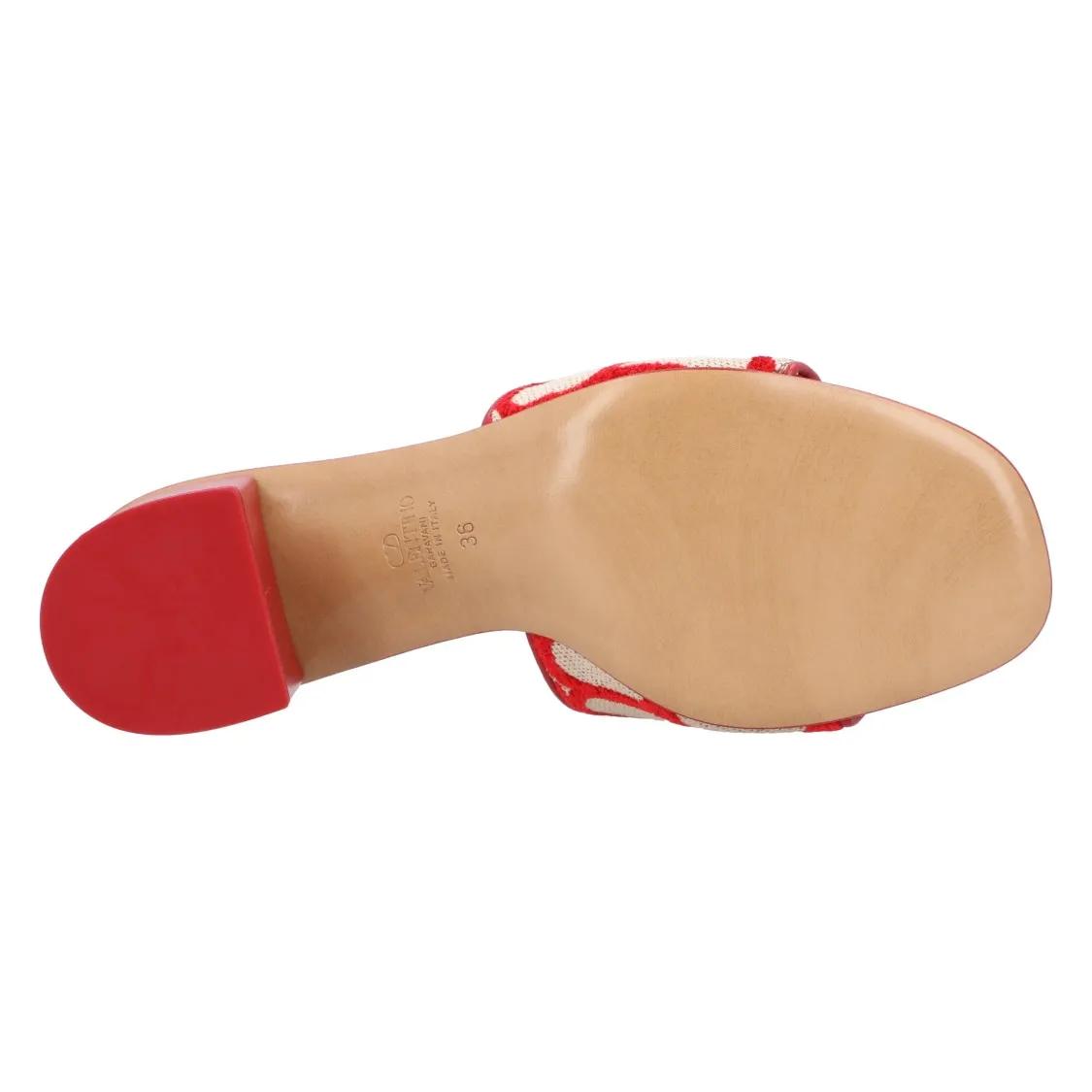 Thumbnail - Valentino Garavani Sandalen - Vlogo Heel Slides Red - Gr. 36 (EU) - in Rot - für Damen