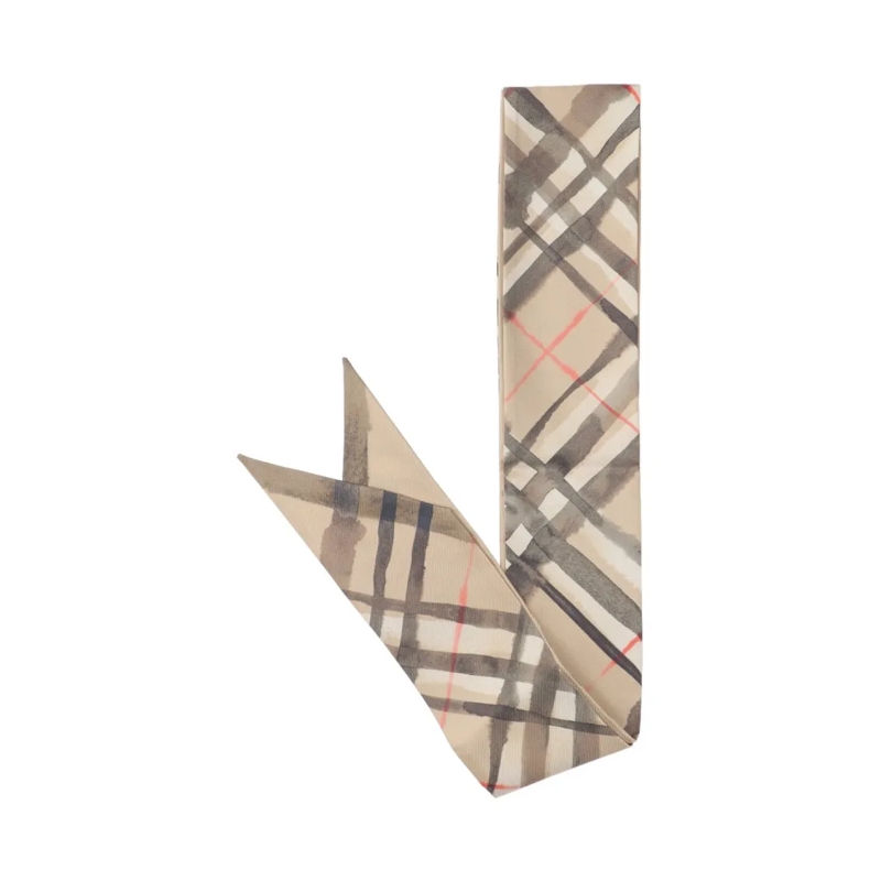 Burberry Lichtgewicht Sjaal "Check" Bandeau – Beige Neutrals