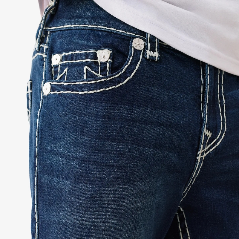 True Religion Skinny-Leg-Jeans Jeans ROCCO- Modell: Rocco- Super-T- Weiße Zie blau(Image 5)