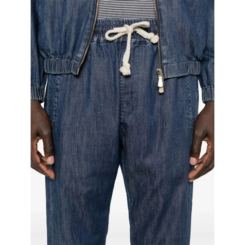 Eleventy Jeans Indigo Blue Tapered Trousers Blue (Image 5)