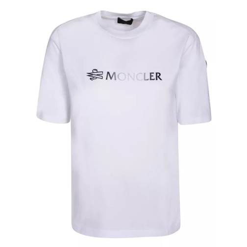 Moncler Logo T-Shirt Made Of Cotton White T-shirts