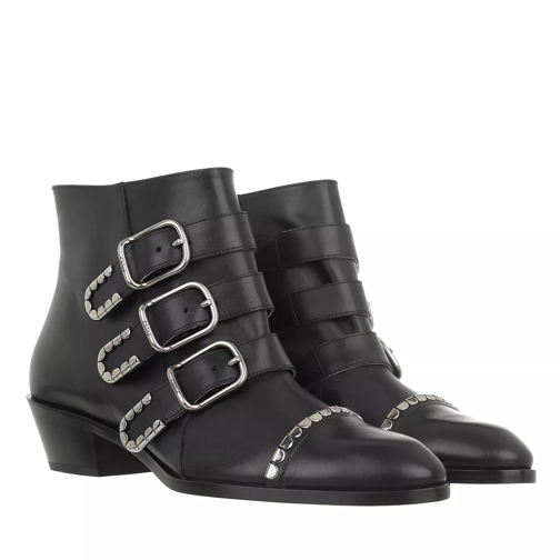 Chloé Idol Buckle Detailed Ankle Boots Black Biker Boot