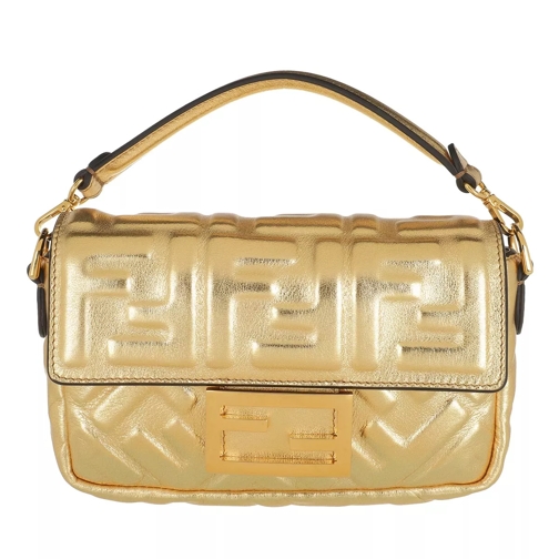 Fendi Mini Baguette Crossbody Bag Leather Gold Crossbody Bag