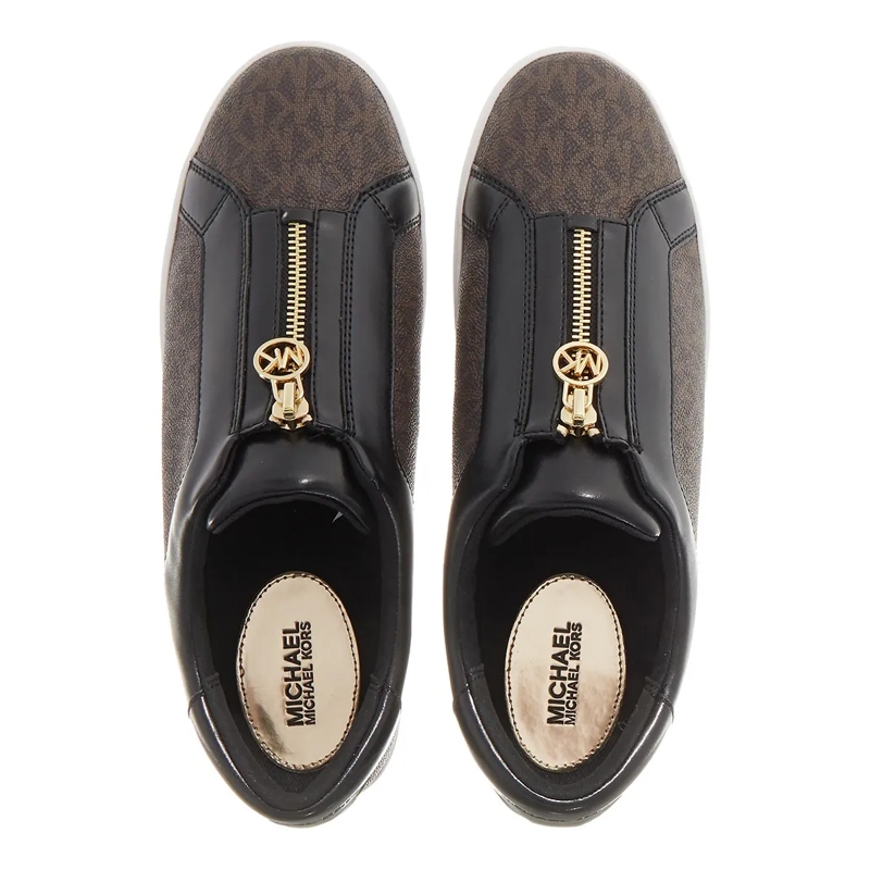 MICHAEL Michael Kors Low-Top-Sneaker Keaton Zip Slip On Brown(Image 6)