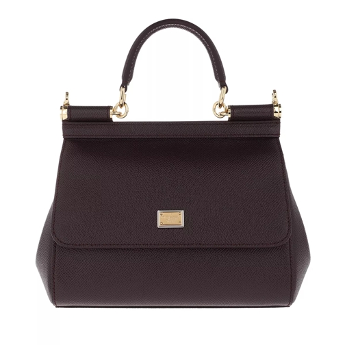 Dolce&Gabbana Sicily Mini Bag Calf Leather Purple Satchel