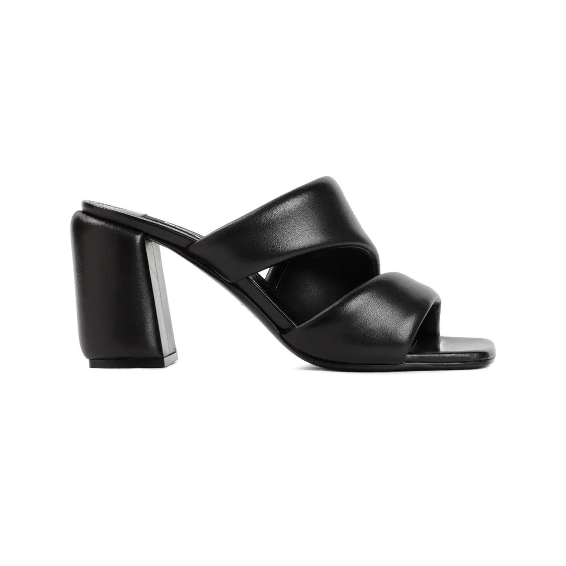 sergio rossi Sandalen & Sandaletten - Black Nappa Leather Spongy 80 Sandal - Gr. 39,5 (EU) - in Schwarz - für Damen