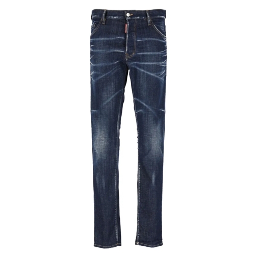 Dsquared2 Jeans Blue Dsquared2 Cotton Jeans For Man Blue